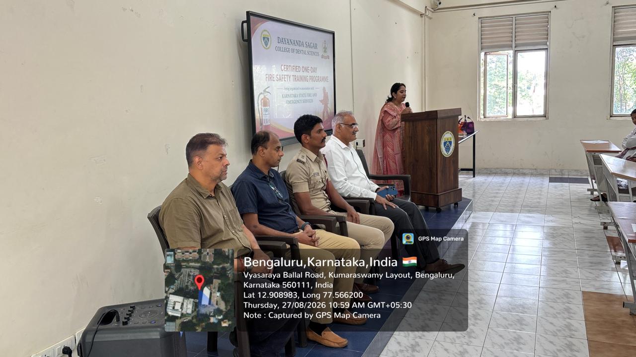 Inaugural address and introduction of the fire safety training programme